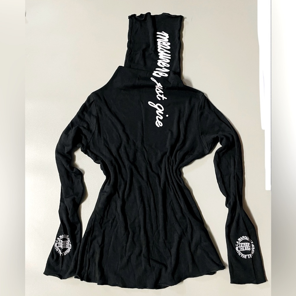 lamarque Women's Long Sleeves Turtle NeckTen Top Black Size L